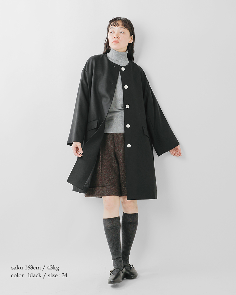 Traditional Weatherwear(トラディショナルウェザーウェア)ドライウールツイルリントンノーカラーコート“LINTONN/C”l252kgfco0472gn