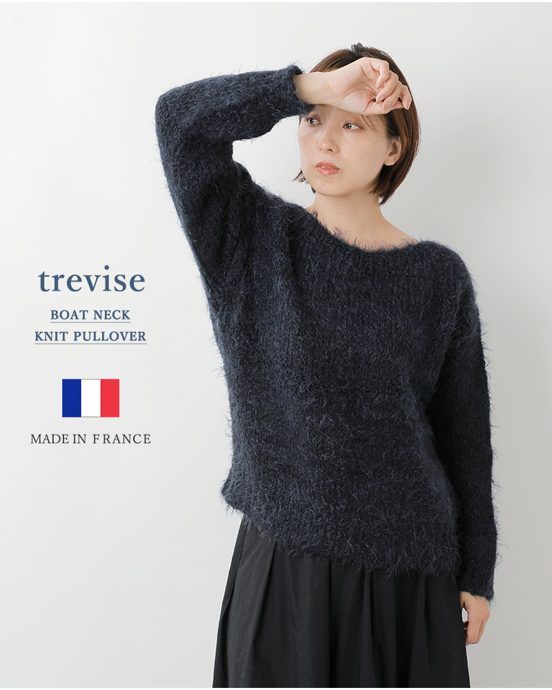 TRICOTS JEAN MARC(トリコット ジーン マルク)ボートネックニットプルオーバーlerida