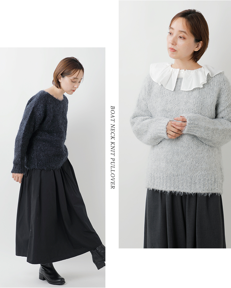 TRICOTS JEAN MARC(トリコット ジーン マルク)ボートネックニットプルオーバーlerida