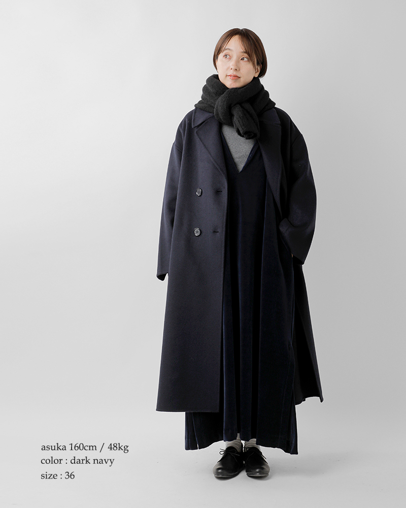 Le Glazik(ルグラジック)ラムウールダブルブレステッドコートlg-a0451lww-25aw