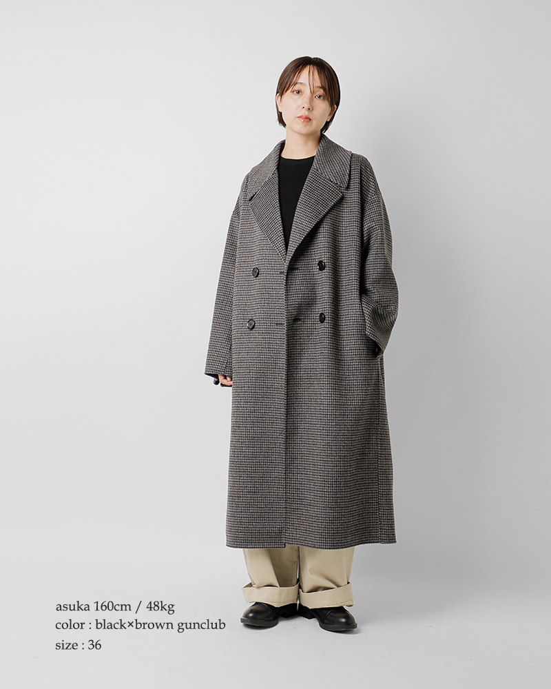 Le Glazik(ルグラジック)ラムウールダブルブレステッドコートlg-a0451lww-25aw