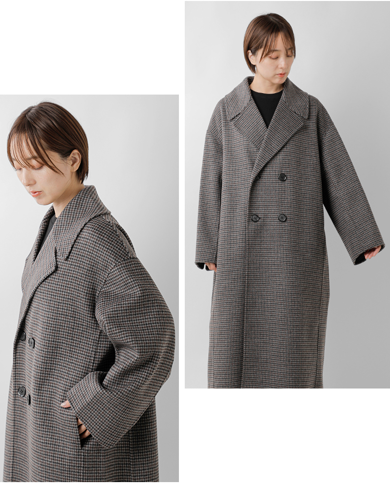 Le Glazik(ルグラジック)ラムウールダブルブレステッドコートlg-a0451lww-25aw