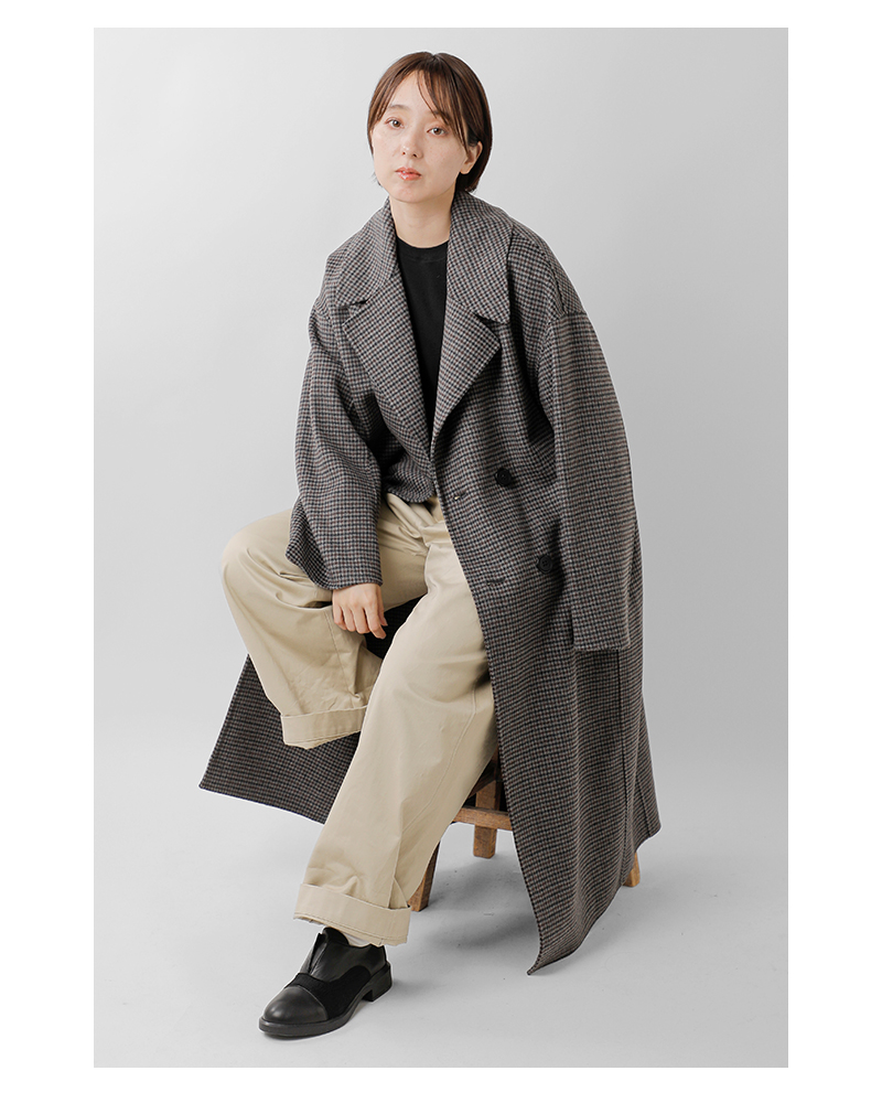 Le Glazik(ルグラジック)ラムウールダブルブレステッドコートlg-a0451lww-25aw
