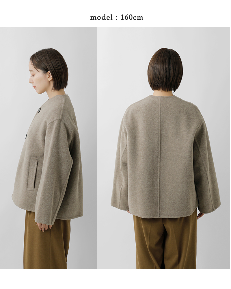 Le Glazik(ルグラジック)SUPER100sウールカラーレスジャケットlg-a0617mfw-25aw