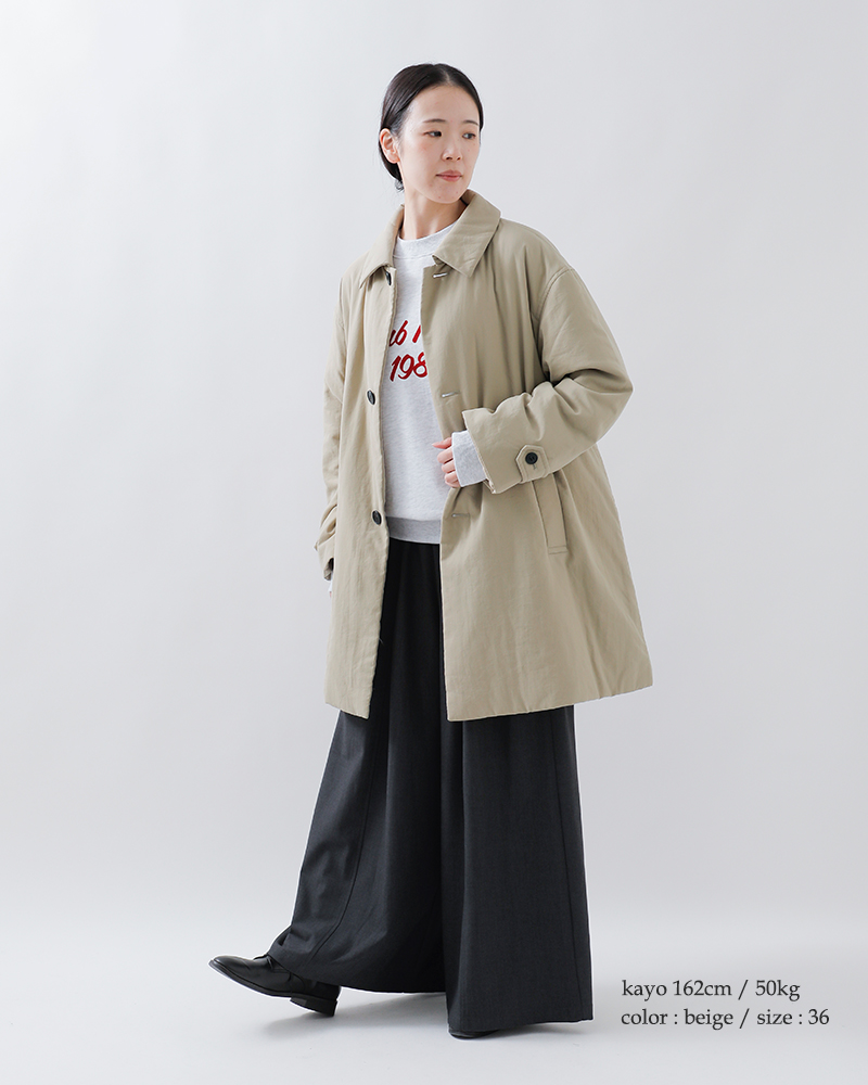 Le Glazik(ルグラジック)中綿Aラインショートステンカラーコートlg-a0753tii