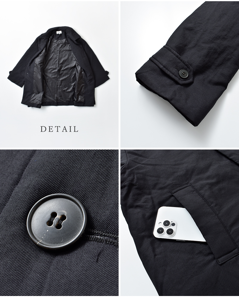 Le Glazik(ルグラジック)中綿Aラインショートステンカラーコートlg-a0753tii