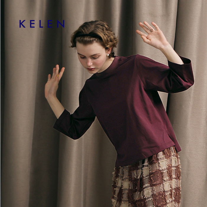 kelen(ケレン)コットンスリークォータースリーブトップス“HARP7”lkl25fbl2237