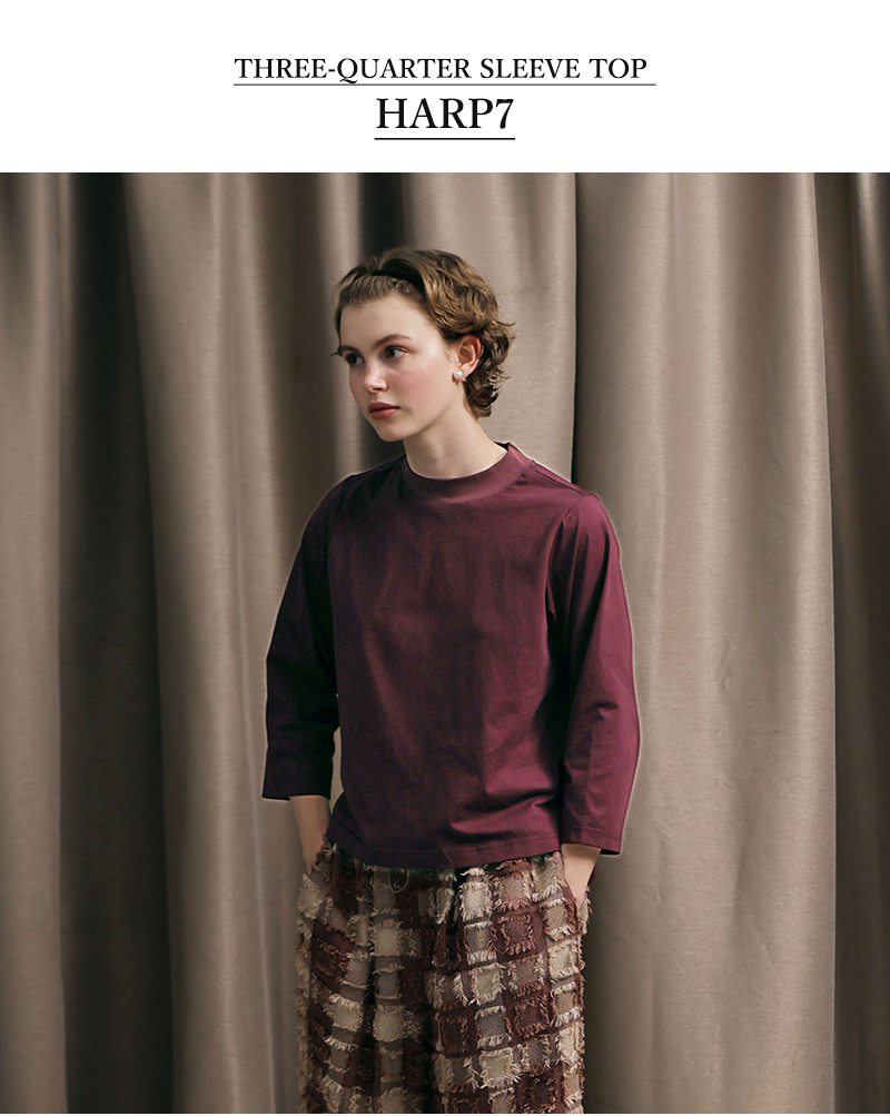 kelen(ケレン)コットンスリークォータースリーブトップス“HARP7”lkl25fbl2237