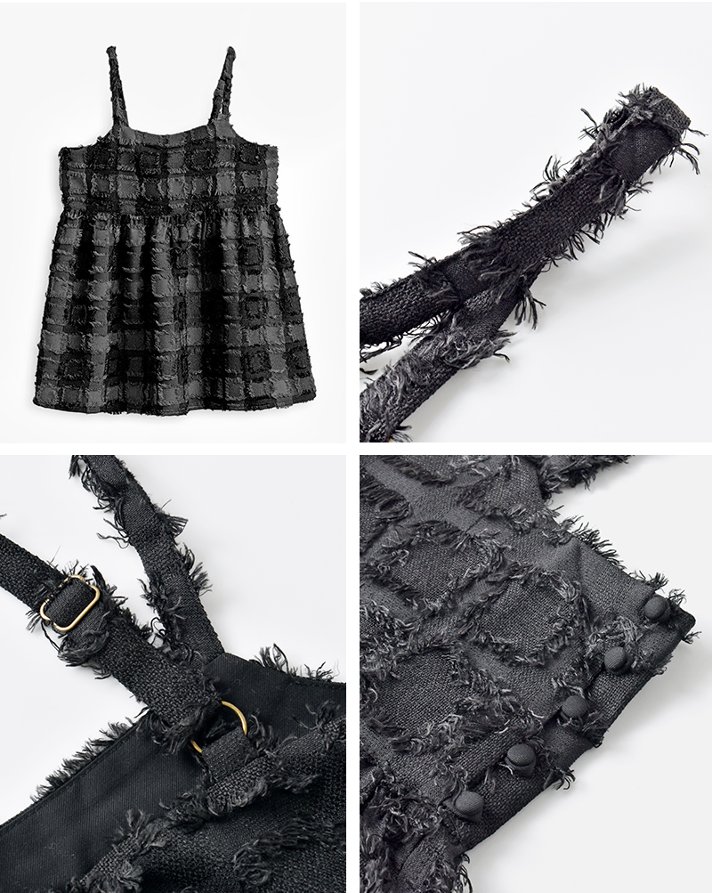 kelen(ケレン)フリンジチェックキャミソールトップス“LOIE”lkl25fbl2248