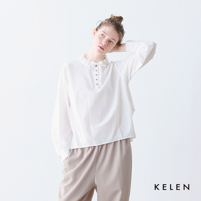 kelen(ケレン)デザインカラーブラウス“AMIA”lkl25fbl2250