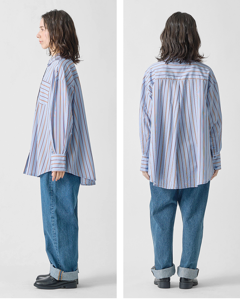 kelen(ケレン)ボタンダウンデザインストライプシャツ“TESSA”lkl25fbl2251