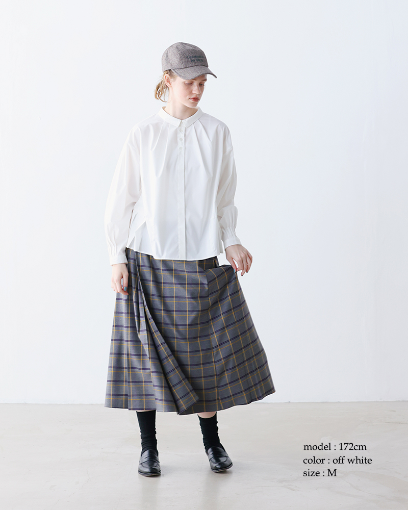 kelen(ケレン)サイドヘムプリーツデザインブラウス“CAMIE”lkl25fbl2252