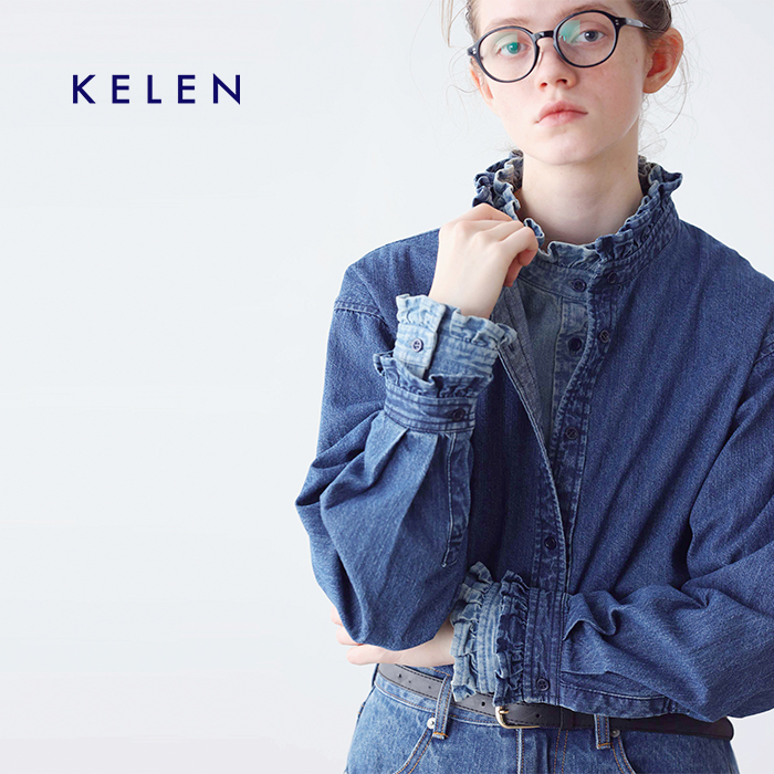kelen(ケレン)フリルデザインデニムシャツ“SYNTH”lkl25fbl2253