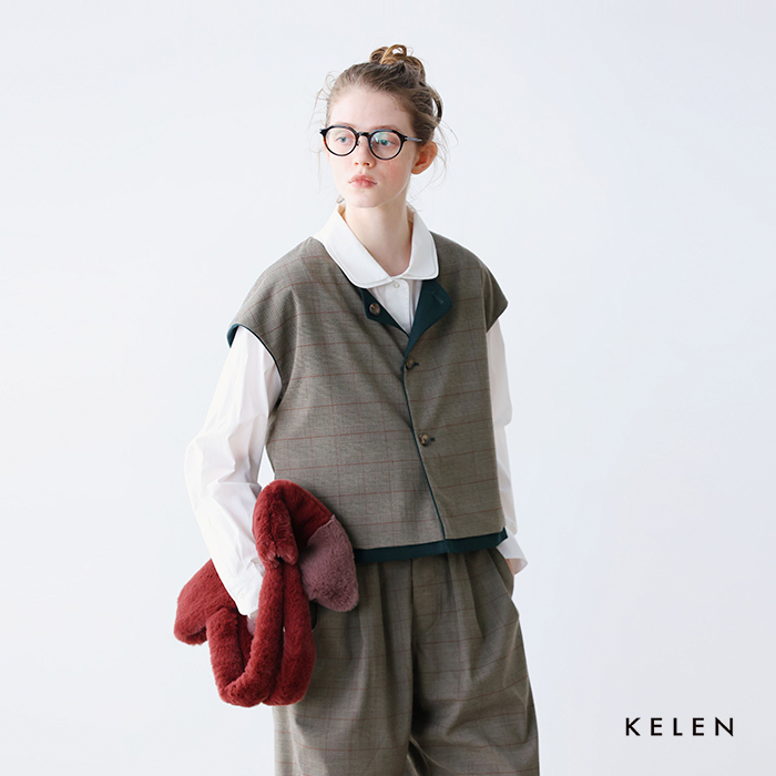 kelen(ケレン)リバーシブルデザインベスト“YAE”lkl25fbl2255
