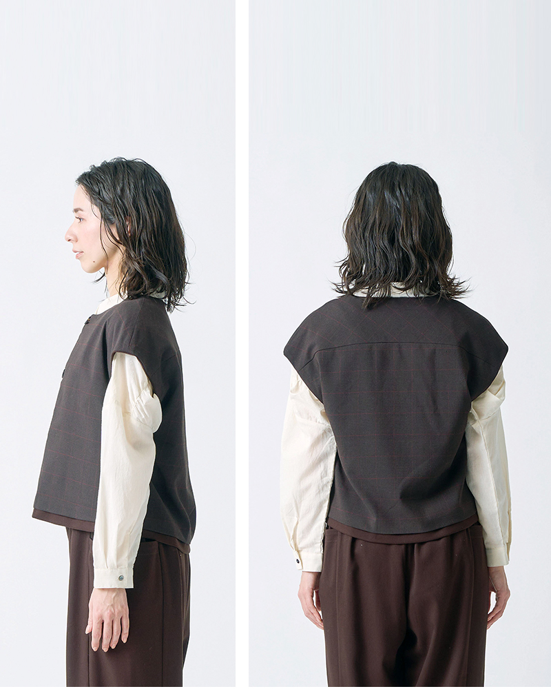 kelen(ケレン)リバーシブルデザインベスト“YAE”lkl25fbl2255