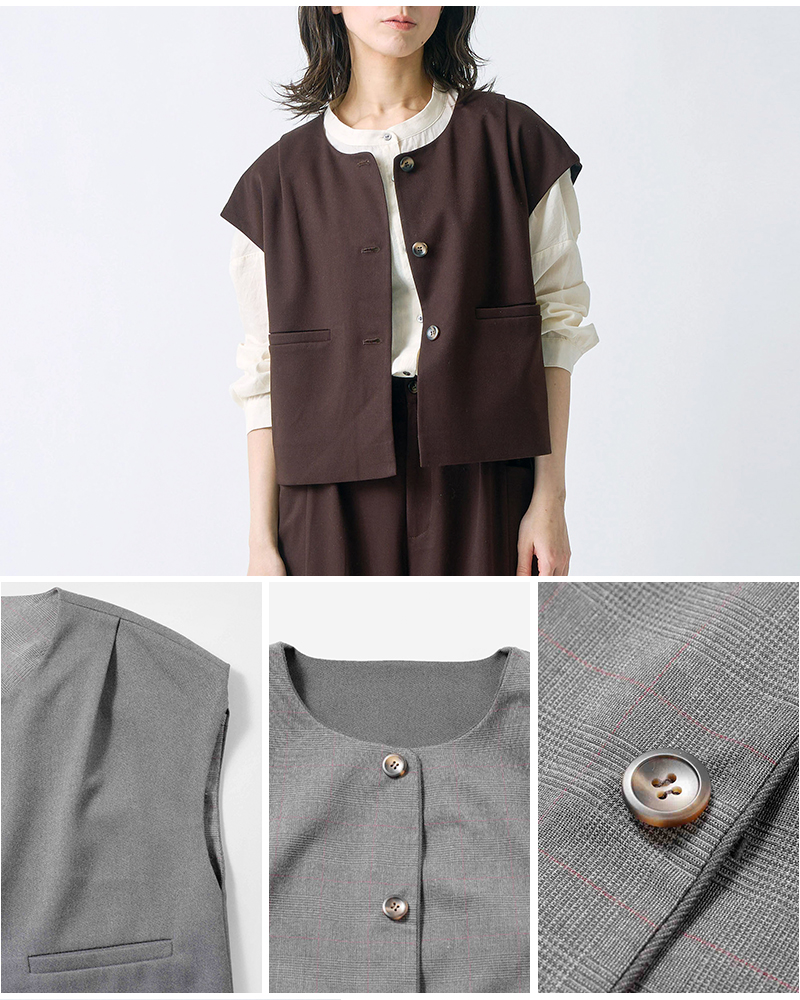 kelen(ケレン)リバーシブルデザインベスト“YAE”lkl25fbl2255