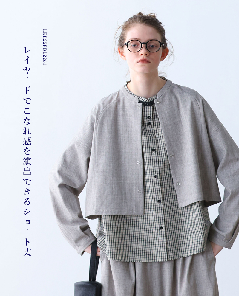 kelen(ケレン)パネルデザインショートブラウス“KERIN”lkl25fbl2261