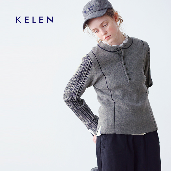 kelen(ケレン)デザインニットトップス“GRUA”lkl25fkn2002