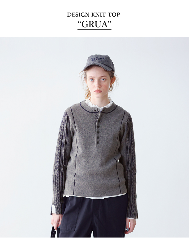 kelen(ケレン)デザインニットトップス“GRUA”lkl25fkn2002