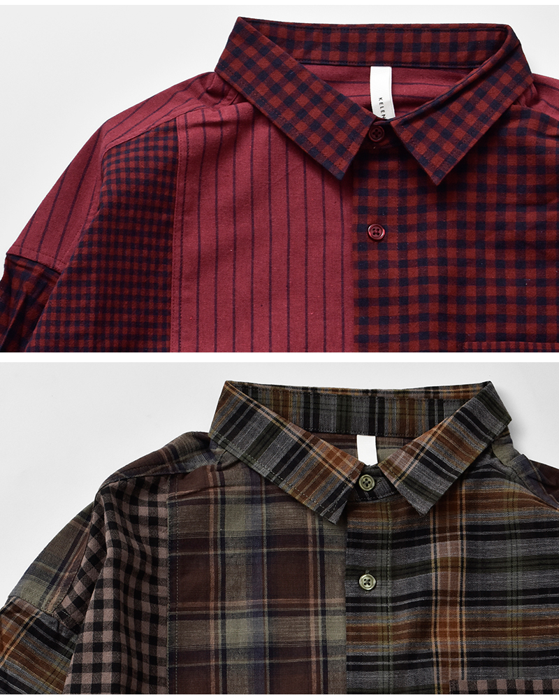 kelen(ケレン)パネルデザインシャツワンピース“SERI”lkl25fop2114