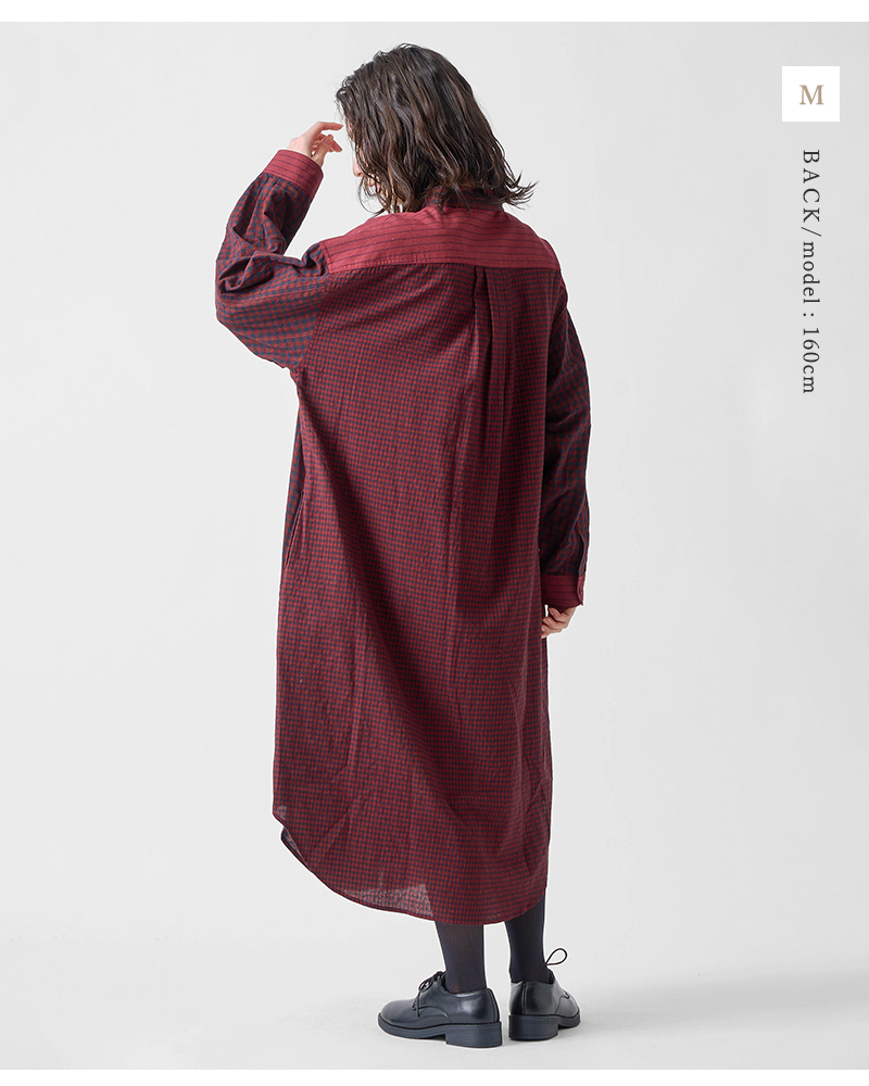 kelen(ケレン)パネルデザインシャツワンピース“SERI”lkl25fop2114