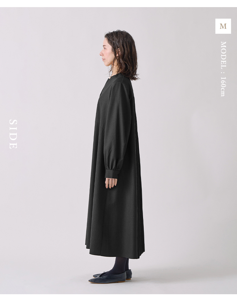 kelen(ケレン)デザインカラーバックプリーツワンピース“LAETY”lkl25fop2115