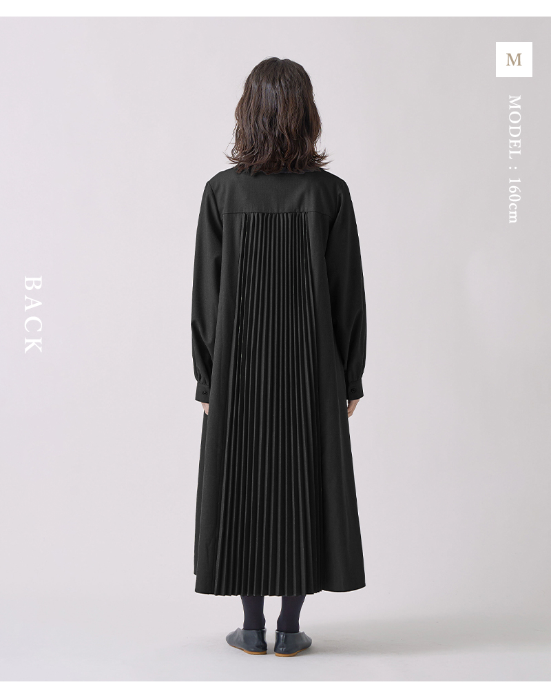 kelen(ケレン)デザインカラーバックプリーツワンピース“LAETY”lkl25fop2115