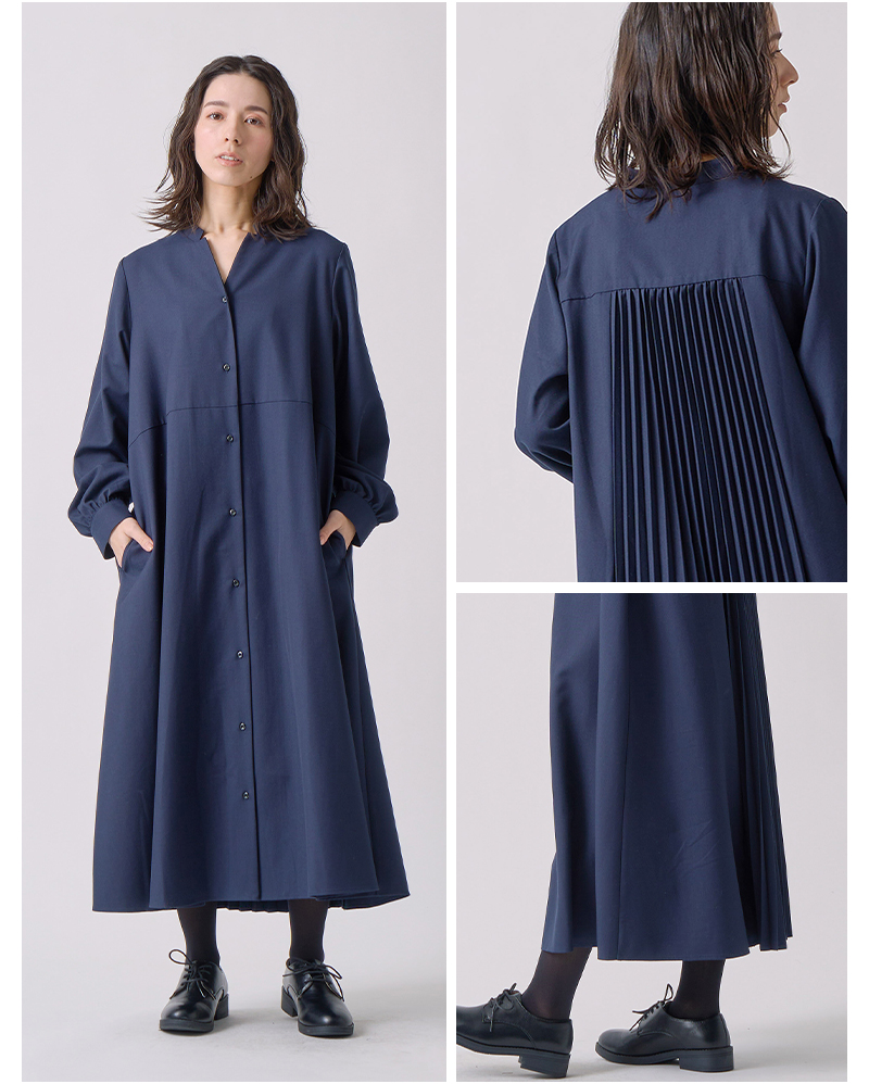 kelen(ケレン)デザインカラーバックプリーツワンピース“LAETY”lkl25fop2115