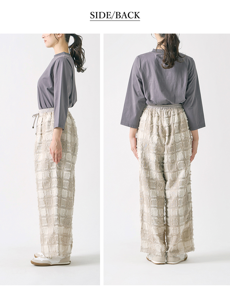 POLWELL スケルトンプリント グレー パンツ CARLYLE PANT – POLY WOOL GLEN PLAID Grey | Dresswell online
