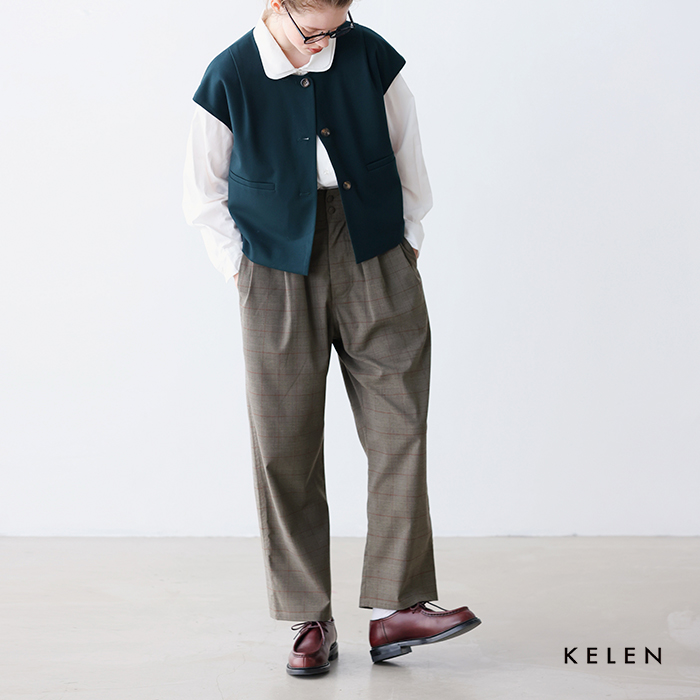 kelen(ケレン)ウエストタックデザインパンツ“CIAN”lkl25fpt2118