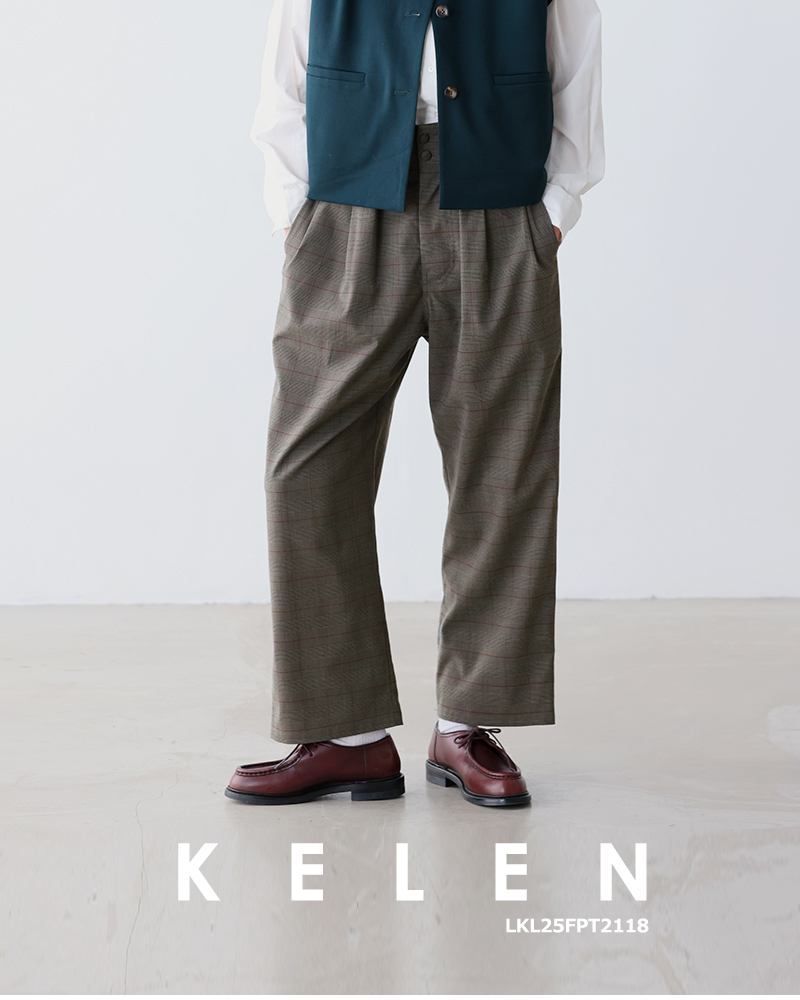 kelen(ケレン)ウエストタックデザインパンツ“CIAN”lkl25fpt2118