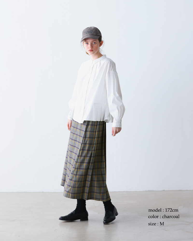 kelen(ケレン)ラップデザインチェックプリーツスカート“QUIE”lkl25fsk2043