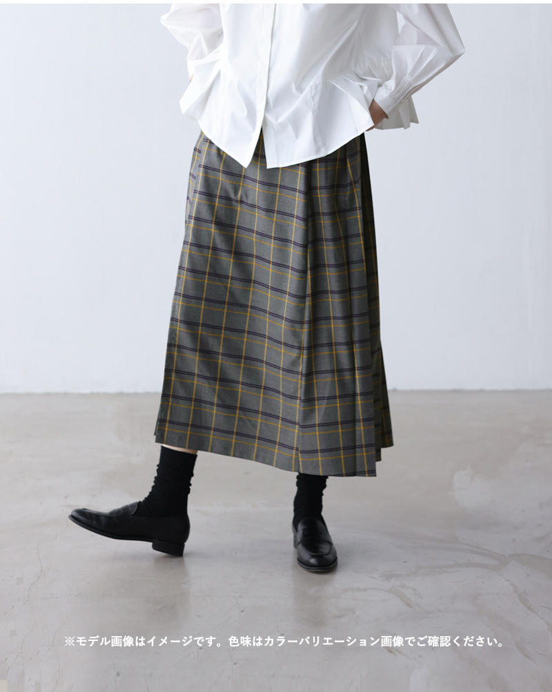 クーポン対象】kelen ケレン ラップデザイン チェック プリーツ