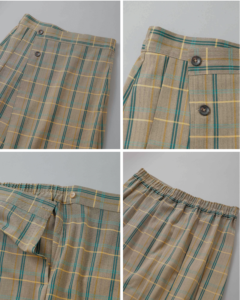 kelen(ケレン)ラップデザインチェックプリーツスカート“QUIE”lkl25fsk2043