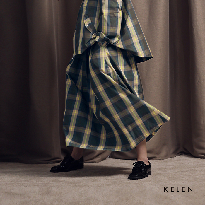 kelen ケレン チェック Aライン スカート “FELINA” lkl25fsk2045