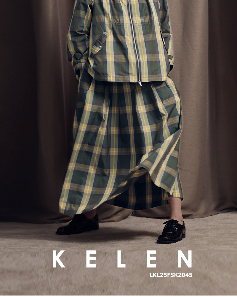 kelen(ケレン)チェックAラインスカート“FELINA”lkl25fsk2045