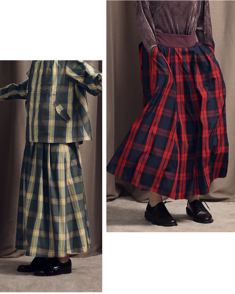 kelen(ケレン)チェックAラインスカート“FELINA”lkl25fsk2045