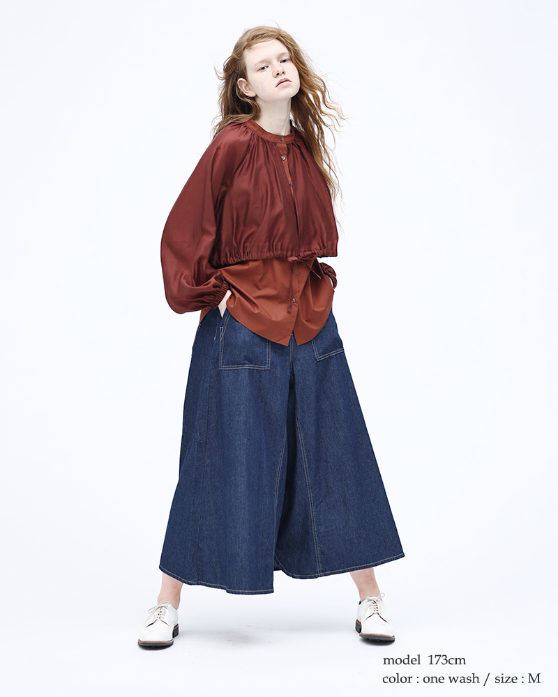 kelen(ケレン)フロントパンツバックスカートデニム“OMALI”lkl25hpt2091