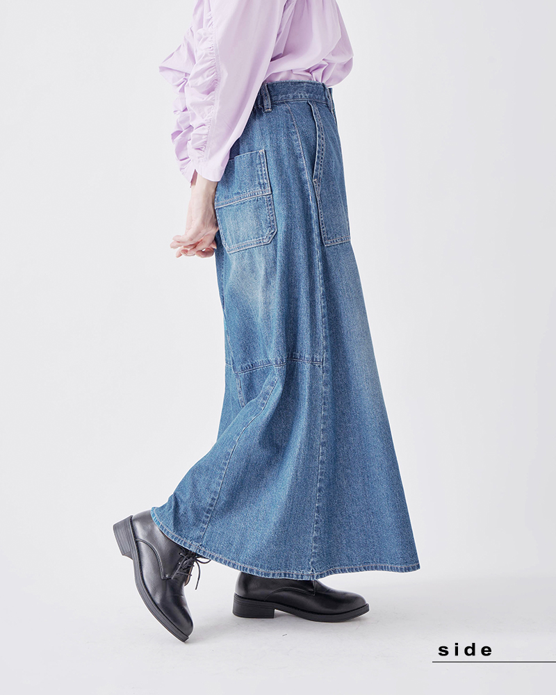 kelen(ケレン)フロントパンツバックスカートデニム“OMALI”lkl25hpt2091