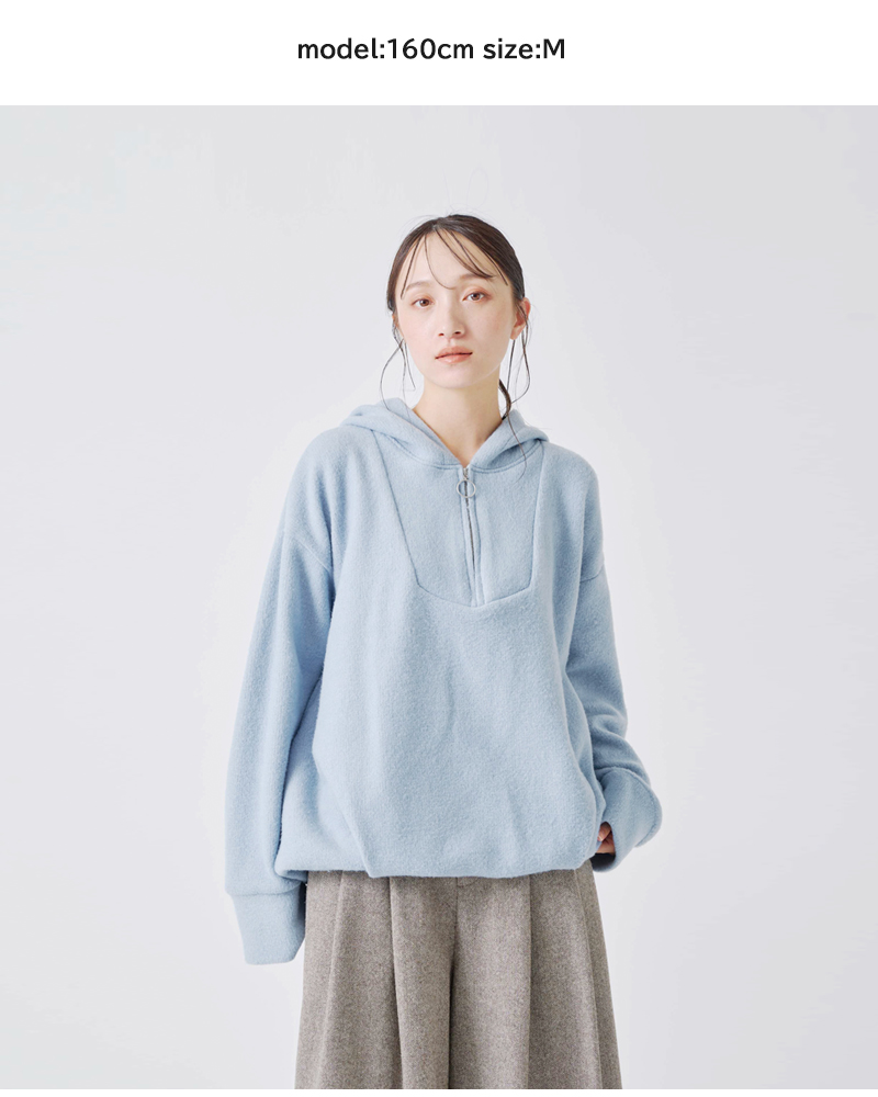 kelen(ケレン)ストレッチジャージードローストリングヘムフーディープルオーバー“ZISS”lkl25wcs2011