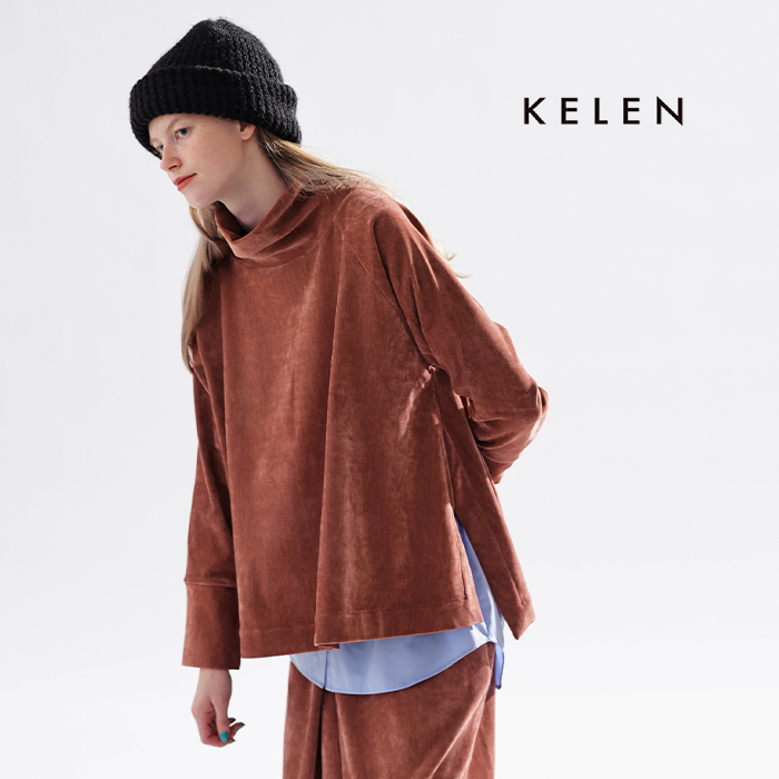 kelen(ケレン)ストレッチジャージーハイネックデザイントップス“BONI”lkl25wcs2012