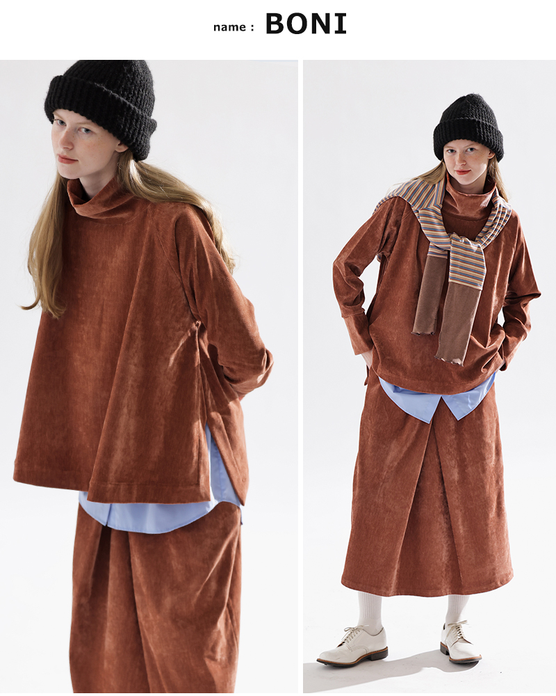 kelen(ケレン)ストレッチジャージーハイネックデザイントップス“BONI”lkl25wcs2012