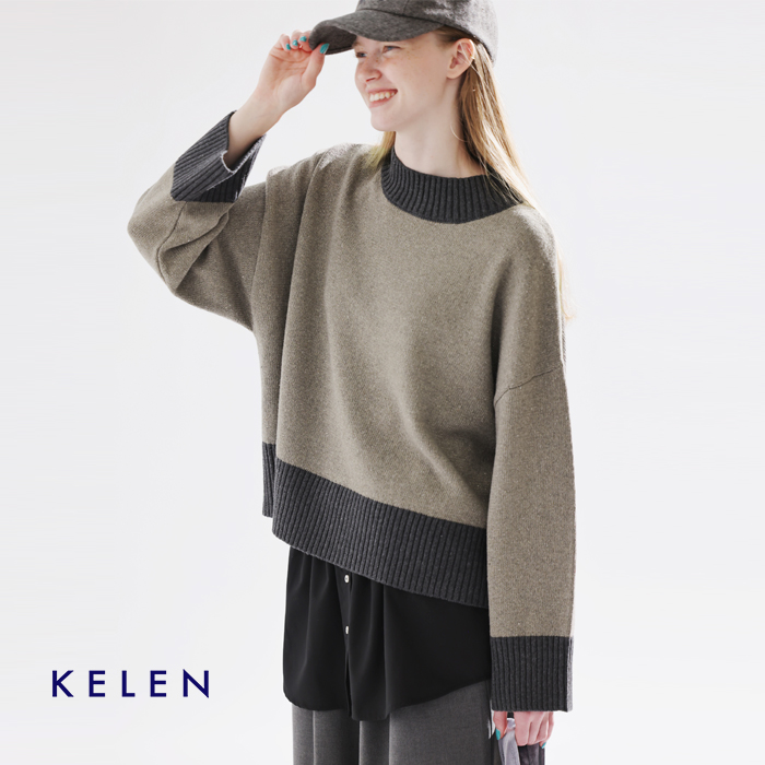 kelen(ケレン)ボックスシルエットグリッターニットプルオーバー“UENA”lkl25wkn2004