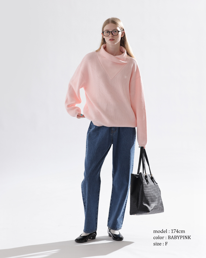 kelen(ケレン)デザインカラーニットプルオーバー“MOMO”lkl25wkn2005