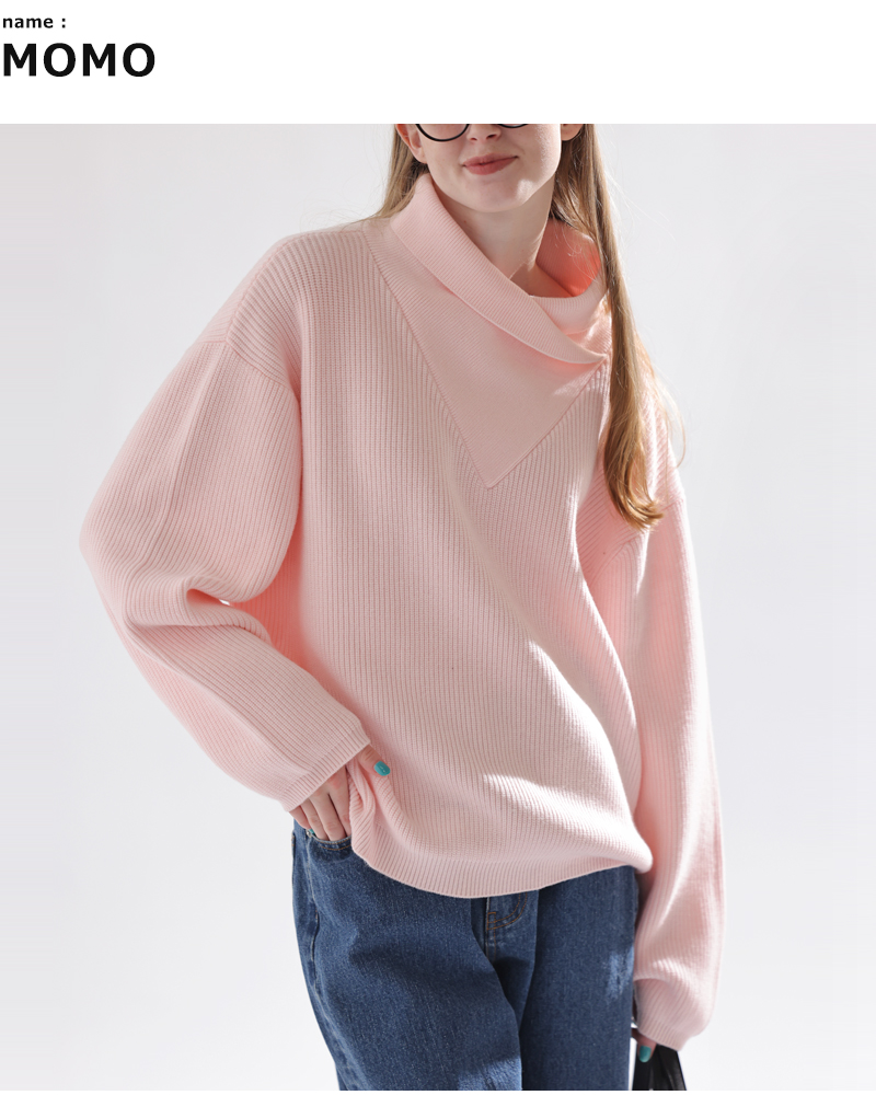 kelen(ケレン)デザインカラーニットプルオーバー“MOMO”lkl25wkn2005