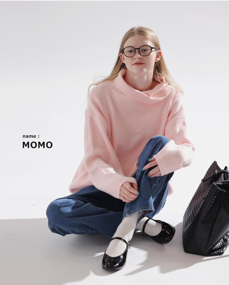 kelen(ケレン)デザインカラーニットプルオーバー“MOMO”lkl25wkn2005