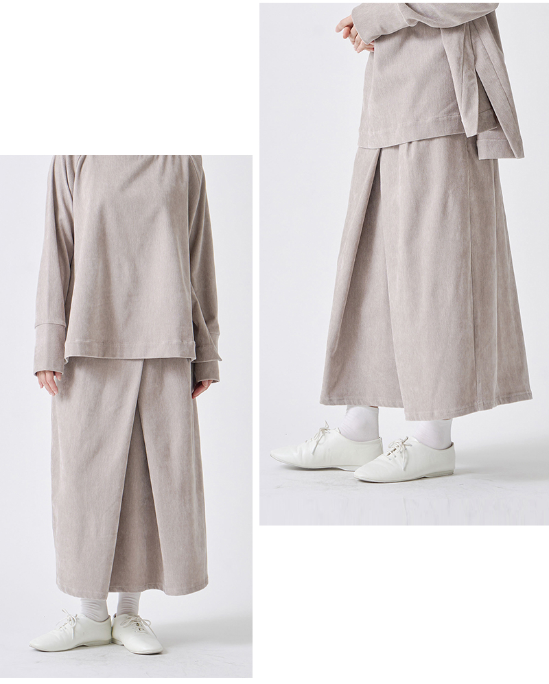 kelen(ケレン)ストレッチジャージータックデザインスカート“YELL”lkl25wsk2049