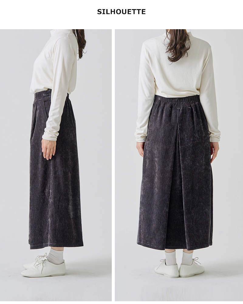 kelen(ケレン)ストレッチジャージータックデザインスカート“YELL”lkl25wsk2049