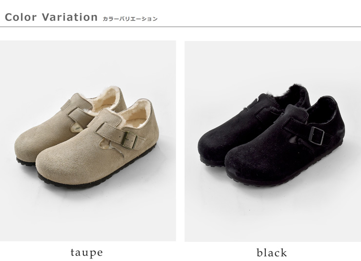 BIRKENSTOCK(ビルケンシュトック)ロンドンシアリングスエードレザーボアナローフラットシューズ“LONDONSHEARLING”london-shearling