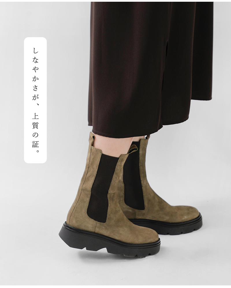 FRATELLI RIZZOLI(フラテッリリッツォーリ)カウスエードレザーミドルチェルシーブーツlu-938-5191-ca